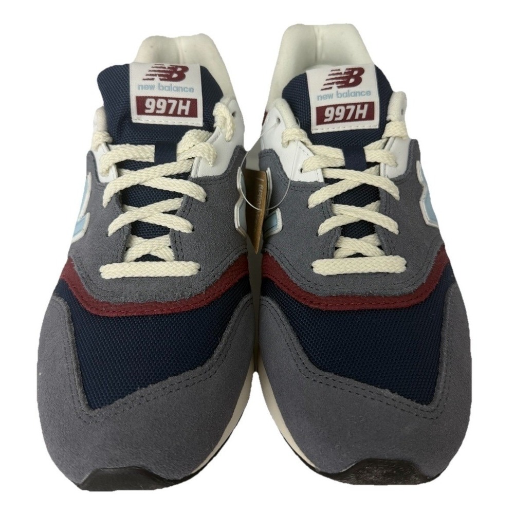 New Balance Men's 997H Sneaker Grey Burgundy Blue Size 8.5 New